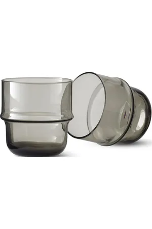 Design House Stockholm Unda Glas 2 Pack Home Tableware Glass Drinking Glass Grey