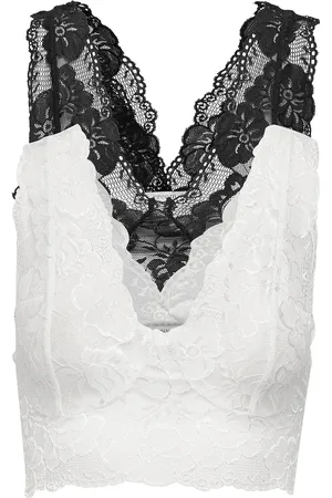 Cream Glazecr Top 2 Pack Lingerie Bras & Tops Soft Bras Bralette White