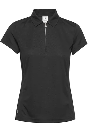 Daily Sports Macy Cap/S Polo Shirt Sport T-shirts & Tops Polos Black