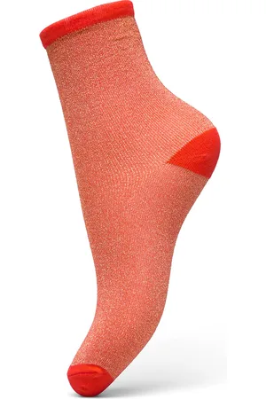 Beck Söndergaard Dina Solid Lingerie Socks Regular Socks Red