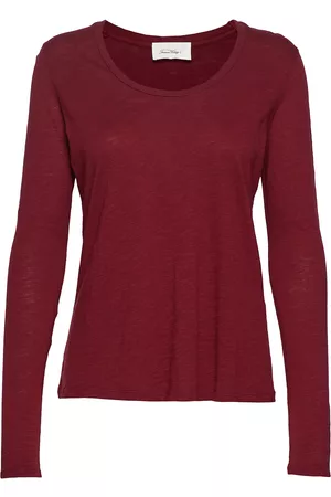 American Vintage Naiset Pitkähihaiset - Jacksonville T-shirts & Tops Long-sleeved Punainen
