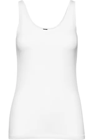 VERO MODA Vmmaxi My Soft Uu Tank Top Noos Tops T-shirts & Tops Sleeveless White