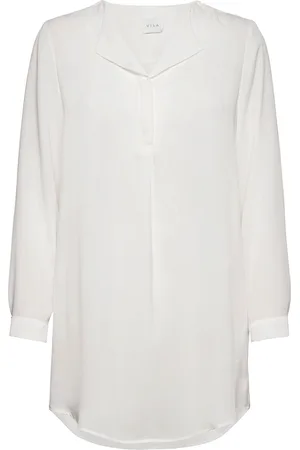 VILA Vilucy L/S Tunic - Noos Tops Tunics White
