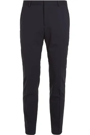 Calvin Klein Stretch Wool Slim Suit Pant Bottoms Trousers Formal Navy