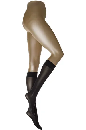 Wolford Velvet De Luxe 50 Knee-Highs Lingerie Socks Knee High Socks Black