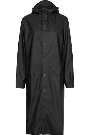 Rains Longer Jacket W3 Outerwear Rainwear Rain Coats Black