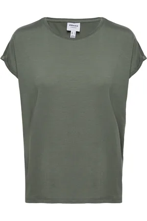 VERO MODA Vmava Plain Ss Top Jrs Noos Tops T-shirts & Tops Short-sleeved Khaki Green