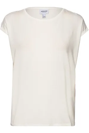 VERO MODA Vmava Plain Ss Top Jrs Noos Tops T-shirts & Tops Short-sleeved White