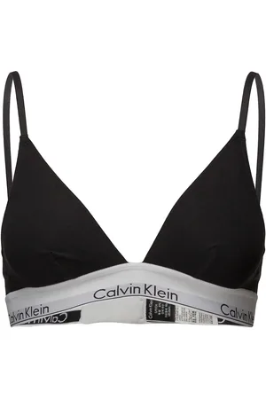 Calvin Klein Triangle Unlined Lingerie Bras & Tops Soft Bras Bralette Black