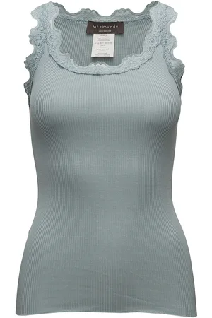 Rosemunde Rwbabette Sl U-Neck Long Lace Top Tops T-shirts & Tops Sleeveless Blue
