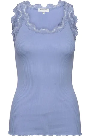 Rosemunde Rwbabette Sl U-Neck Long Lace Top Tops T-shirts & Tops Sleeveless Blue