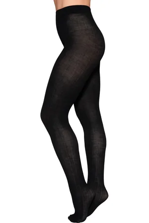 Swedish Stockings Freja Wool Tights Designers Pantyhose & Leggings Black