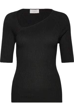 Norr Sherry Knit Tee Tops Knitwear Jumpers Black