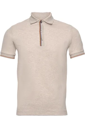 MOS MOSH Gallery Mmgharvey Polo Ss Tee Tops Polos Short-sleeved Beige