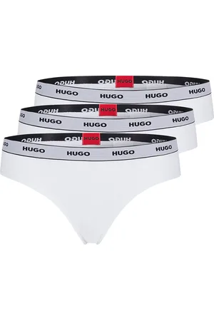 HUGO BOSS Triplet Thong Stripe Stringit Alusvaatteet White