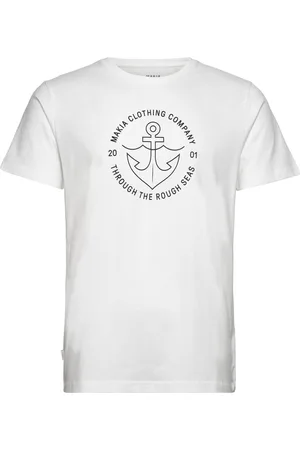 Makia Hook T-Shirt Tops T-shirts Short-sleeved White