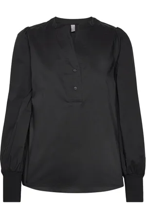 Culture Cuantoinett Blouse Tops Shirts Long-sleeved Black