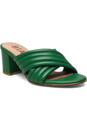 Bianco Biastine Mule Shoes Mules & Slip-ins Heeled Mules Green