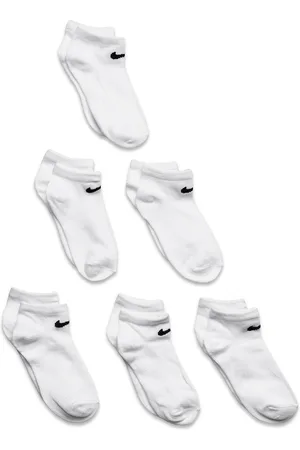 Nike 6L-6Pk Low Sock Sport Socks & Tights Socks White