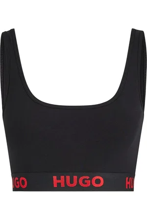 HUGO BOSS Bralette Sporty Logo Lingerie Bras & Tops Soft Bras Tank Top Bras Black