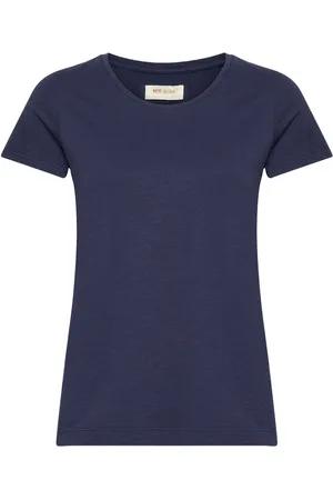 Mos Mosh Mmarden Organic O-Ss Tee Tops T-shirts & Tops Short-sleeved Navy
