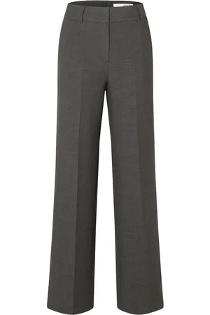 SELECTED Slfrita Mw Wide Pant Dgm N Noos Bottoms Trousers Suitpants Grey