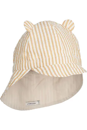 Liewood Gorm Reversible Seersucker Sun Hat With Ears Aurinkohattu Yellow