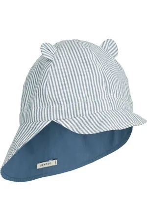 Liewood Gorm Reversible Seersucker Sun Hat With Ears Aurinkohattu Blue