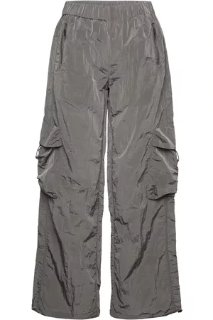 Rains Naiset Reisitaskuhousut - Cargo Pants Wide Trousers Cargo Pants Harmaa