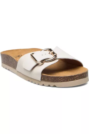 Scholl Naiset Sandaalit - Sl Eveline Leather Off White Shoes Summer Shoes Flat Sandals Beige