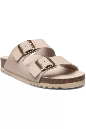 Scholl Sl Josephine Suede Shoes Summer Shoes Flat Sandals Beige