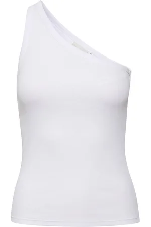 Gestuz Drewgz Shoulder Tops T-shirts & Tops Sleeveless White