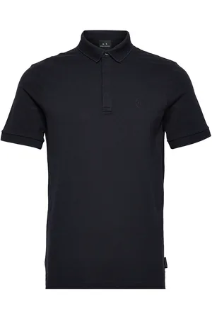 Armani Exchange Polo Shirt Tops Polos Short-sleeved Black