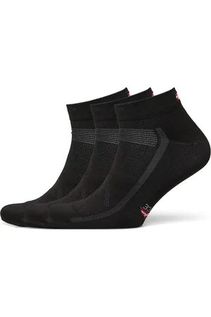 DANISH ENDURANCE Cycling Low-Cut Socks 3-Pack Sport Socks Footies-ankle Socks Black