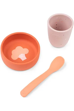 Done by Deer Silic First Meal Set Papaya Home Meal Time Dinner Sets Multi/patterned D By Deer