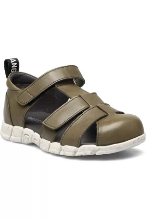 ANGULUS Sandals - Flat - Closed Toe - Shoes Summer Shoes Sandals Khakinvihreät