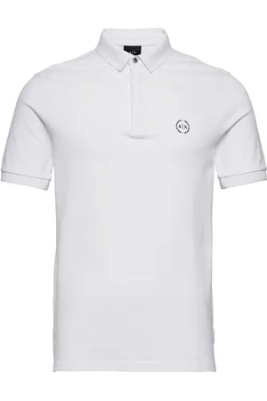 Armani Exchange Polo Shirt Tops Polos Short-sleeved White