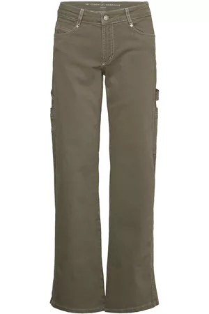 My Essential Wardrobe Raymw 146 Wide Y Trousers Cargo Pants Khakinvihreät