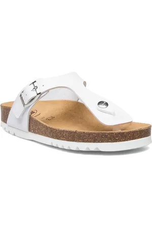 Scholl Sl Nicole Pu Leather Shoes Summer Shoes Flat Sandals Valkoinen