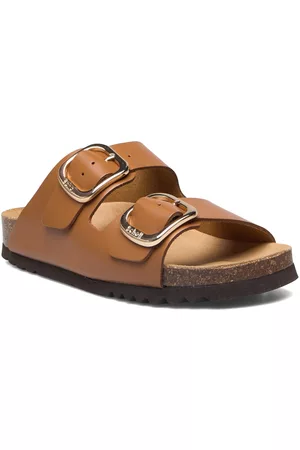 Scholl Naiset Sandaalit - Sl Noelle Leather Shoes Summer Shoes Flat Sandals Ruskea