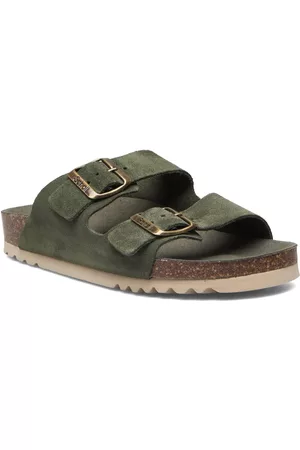 Scholl Naiset Sandaalit - Sl Josephine Suede Shoes Summer Shoes Flat Sandals Khakinvihreät