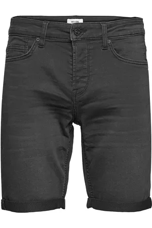 Only & Sons Onsply Blk Jog 8581 Pim Dnm Shorts Noos Bottoms Shorts Denim Black