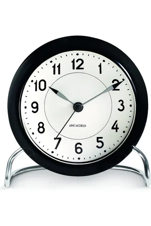 Arne Jacobsen Station Table Clock Ø11Cm Home Decoration Watches Alarm Clocks Black