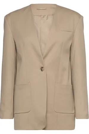 2nd Day 2Nd Mira - Daily Satin Touch Blazers Single Breasted Blazers Beige