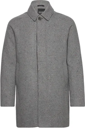 Lyle & Scott Flecked Wool Mac Villakangastakki Pitkä Takki Grey