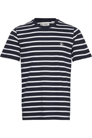 Original Penguin Org Jrsy Breton Tee Tops T-shirts Short-sleeved Navy