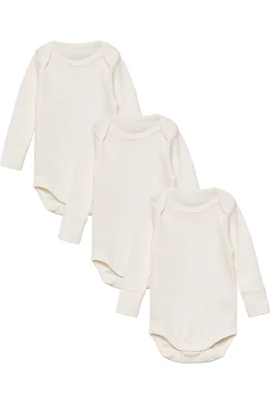 Copenhagen Colors 3 Pack Rib Jersey Long Sleeve Body Bodies Long-sleeved Cream