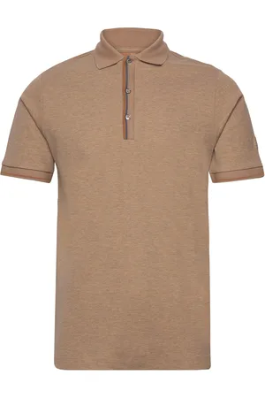 MOS MOSH Gallery Mmgharvey Polo Ss Tee Tops Polos Short-sleeved Beige