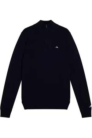 J Lindeberg Kian Knitted Sweater Sport Knitwear Half Zip Jumpers Navy