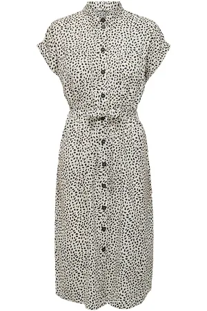 ONLY Onlhannover S/S Shirt Dress Noos Wvn Polvipituinen Mekko White